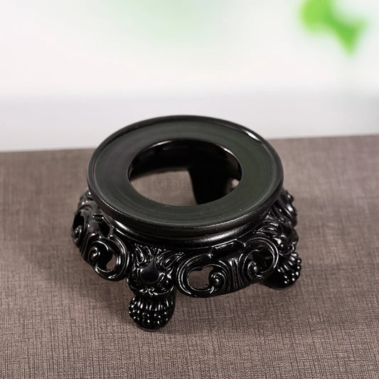 Black Resin Sphere Display Base