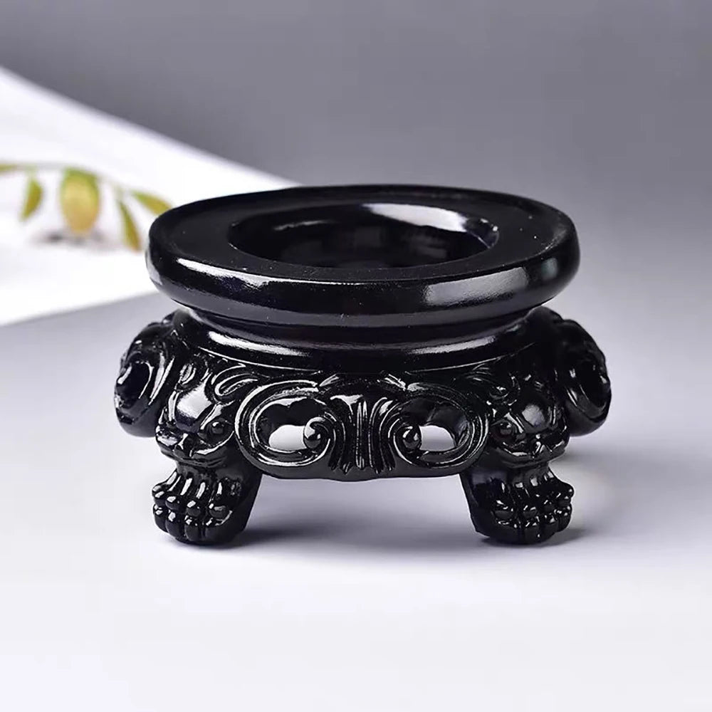 Black Resin Sphere Display Base
